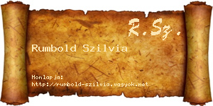 Rumbold Szilvia névjegykártya